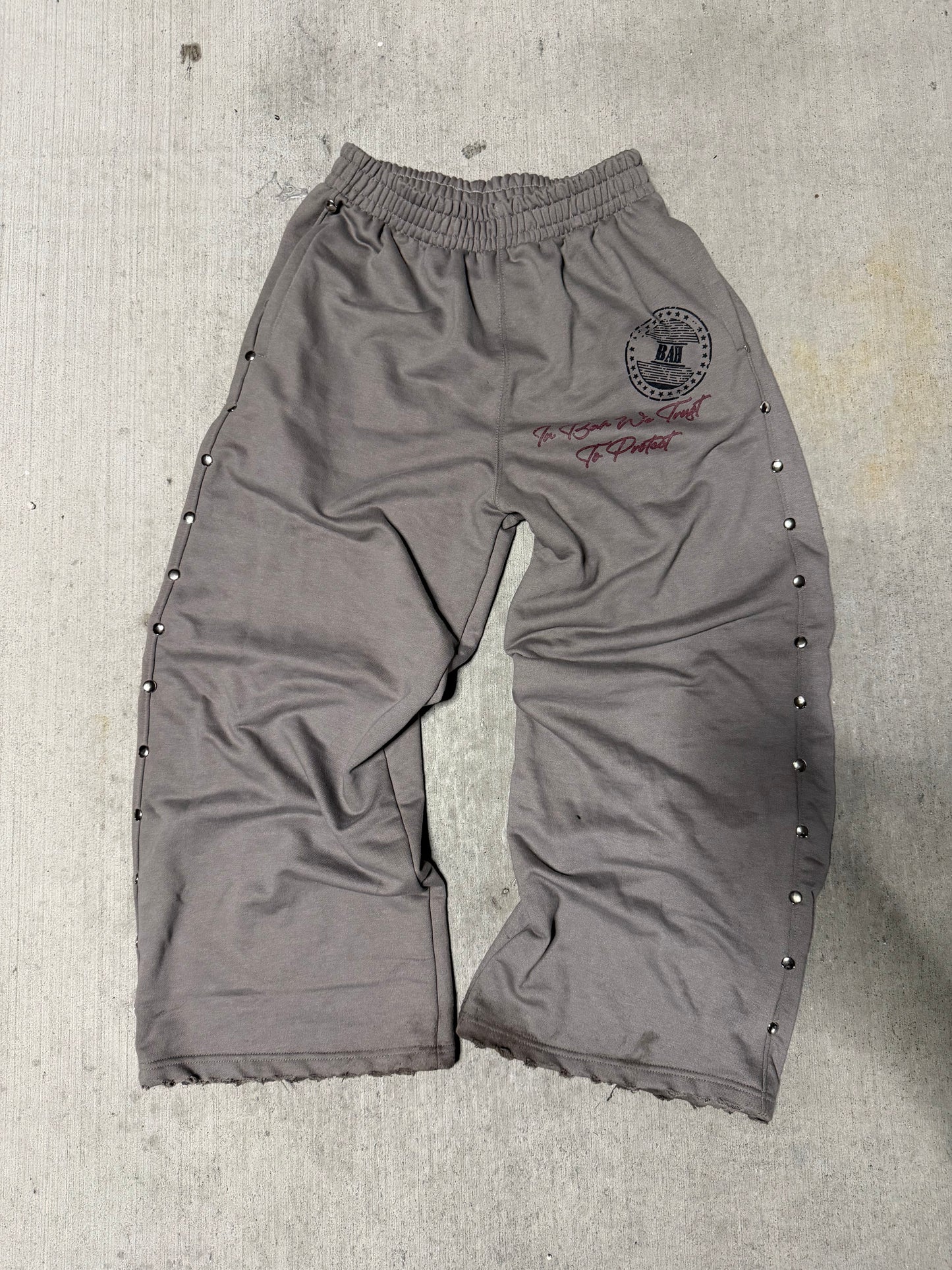 War Wide Leg Sweats (Smoke Grey)