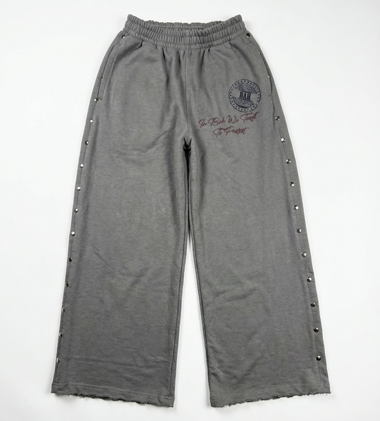 War Wide Leg Sweats (Smoke Grey)
